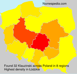 Surname Klauzinski in Poland Surname Klauzinski in Poland