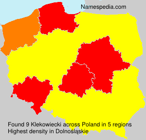 Surname Klekowiecki in Poland Surname Klekowiecki in Poland