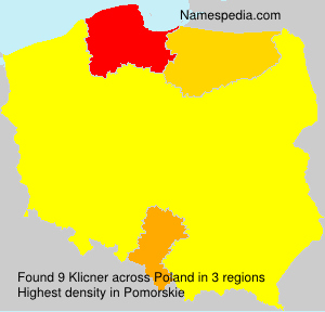 Surname Klicner in Poland Surname Klicner in Poland