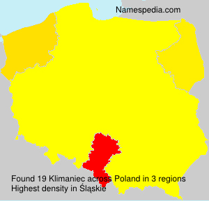 Surname Klimaniec in Poland Surname Klimaniec in Poland