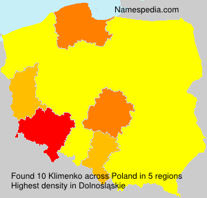 Surname Klimenko in Poland Surname Klimenko in Poland