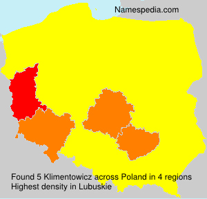 Surname Klimentowicz in Poland Surname Klimentowicz in Poland