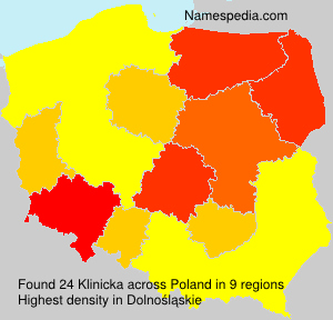 Surname Klinicka in Poland Surname Klinicka in Poland