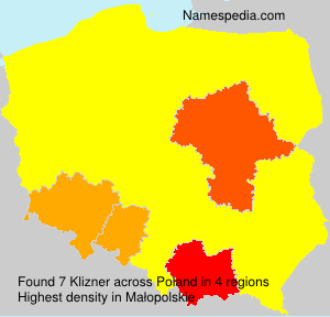 Surname Klizner in Poland Surname Klizner in Poland