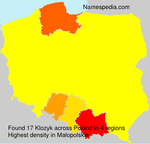 Surname Klozyk in Poland Surname Klozyk in Poland
