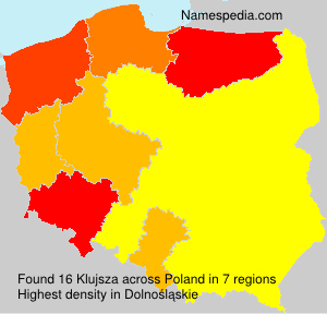 Surname Klujsza in Poland Surname Klujsza in Poland