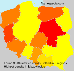 Surname Klukiewicz in Poland Surname Klukiewicz in Poland