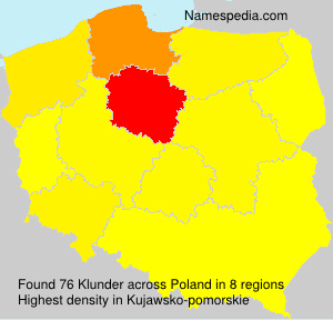Surname Klunder in Poland Surname Klunder in Poland