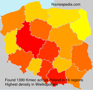Surname Kmiec in Poland Surname Kmiec in Poland