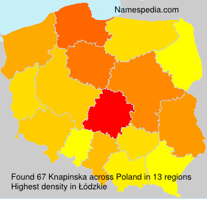 Surname Knapinska in Poland Surname Knapinska in Poland