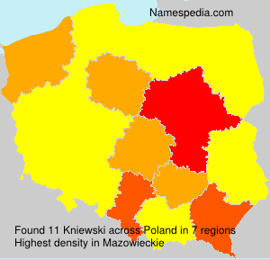 Surname Kniewski in Poland