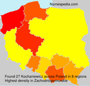 Surname Kochaniewicz in Poland Surname Kochaniewicz in Poland