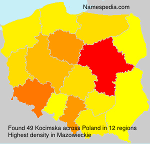 Surname Kocimska in Poland Surname Kocimska in Poland
