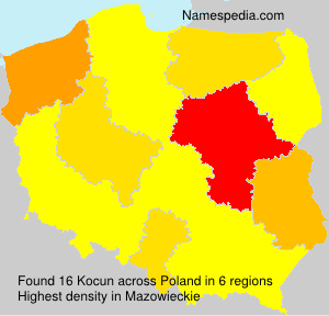 Surname Kocun in Poland Surname Kocun in Poland