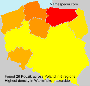Surname Kodzik in Poland Surname Kodzik in Poland