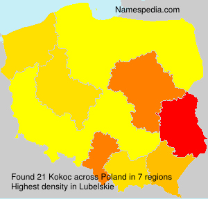Surname Kokoc in Poland Surname Kokoc in Poland