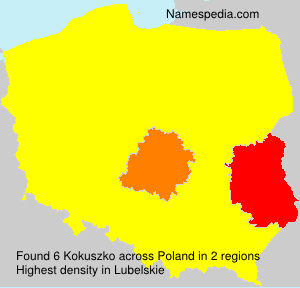 Surname Kokuszko in Poland Surname Kokuszko in Poland