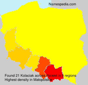 Surname Kolaciak in Poland Surname Kolaciak in Poland
