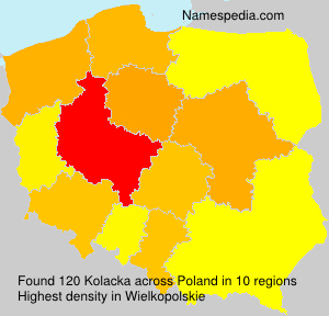 Surname Kolacka in Poland Surname Kolacka in Poland