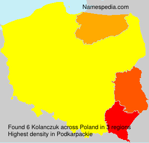 Surname Kolanczuk in Poland Surname Kolanczuk in Poland