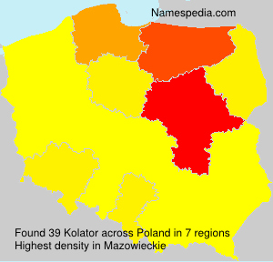 Surname Kolator in Poland Surname Kolator in Poland