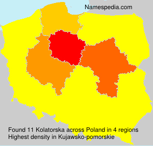Surname Kolatorska in Poland Surname Kolatorska in Poland