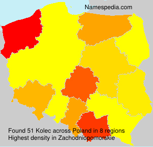 Surname Kolec in Poland Surname Kolec in Poland