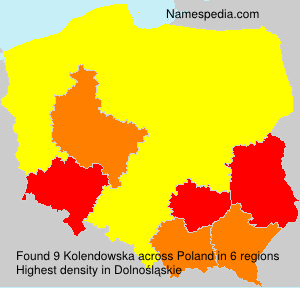 Surname Kolendowska in Poland Surname Kolendowska in Poland