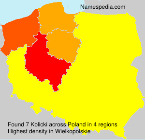 Surname Kolicki in Poland Surname Kolicki in Poland