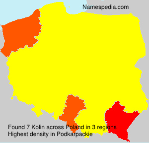 Surname Kolin in Poland