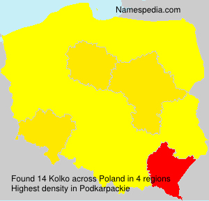Surname Kolko in Poland Surname Kolko in Poland