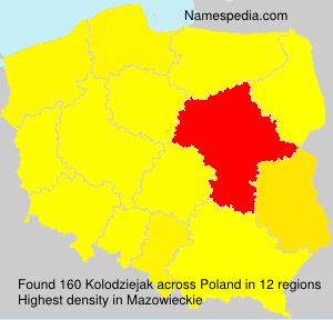 Surname Kolodziejak in Poland Surname Kolodziejak in Poland