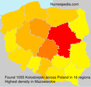 Surname Kolodziejski in Poland Surname Kolodziejski in Poland