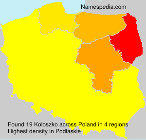 Surname Koloszko in Poland Surname Koloszko in Poland