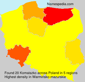 Surname Komaiszko in Poland Surname Komaiszko in Poland