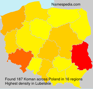 Surname Koman in Poland Surname Koman in Poland