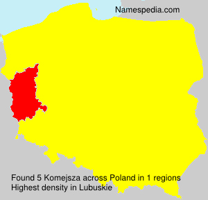 Surname Komejsza in Poland Surname Komejsza in Poland
