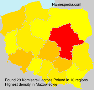 Surname Komisarski in Poland Surname Komisarski in Poland