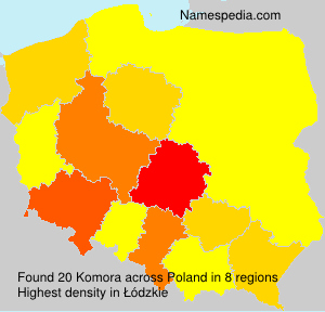Surname Komora in Poland Surname Komora in Poland