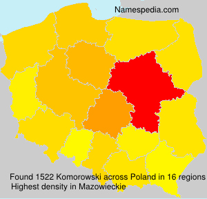 Surname Komorowski in Poland Surname Komorowski in Poland