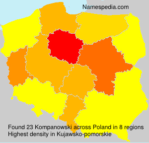 Surname Kompanowski in Poland Surname Kompanowski in Poland