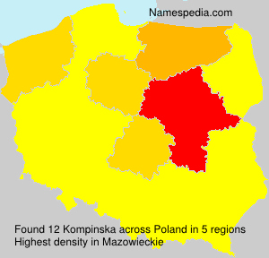 Surname Kompinska in Poland Surname Kompinska in Poland