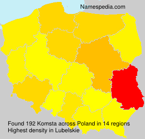 Surname Komsta in Poland Surname Komsta in Poland