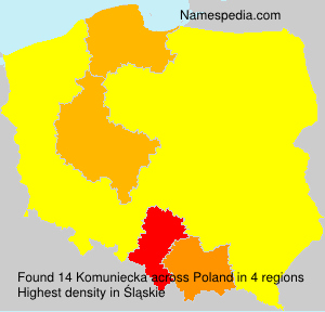 Surname Komuniecka in Poland Surname Komuniecka in Poland