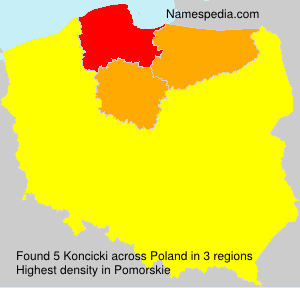 Surname Koncicki in Poland Surname Koncicki in Poland