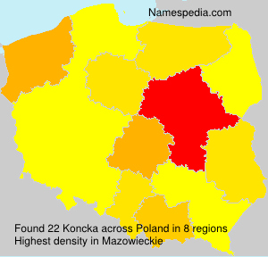 Surname Koncka in Poland Surname Koncka in Poland