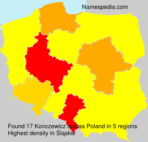 Surname Konczewicz in Poland Surname Konczewicz in Poland