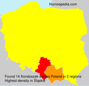 Surname Kondoszek in Poland Surname Kondoszek in Poland