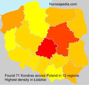 Surname Kondras in Poland Surname Kondras in Poland