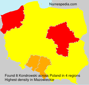 Surname Kondrowski in Poland Surname Kondrowski in Poland